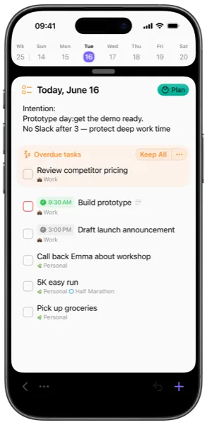 Daily planning