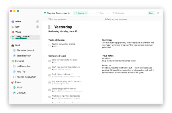 Guided planning